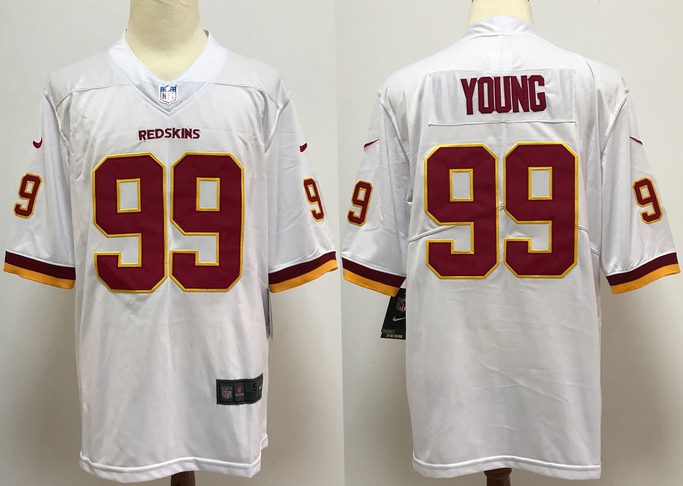 Men Washington Redskins 99 Young White Nike Vapor Untouchable Stitched Limited NFL Jerseys